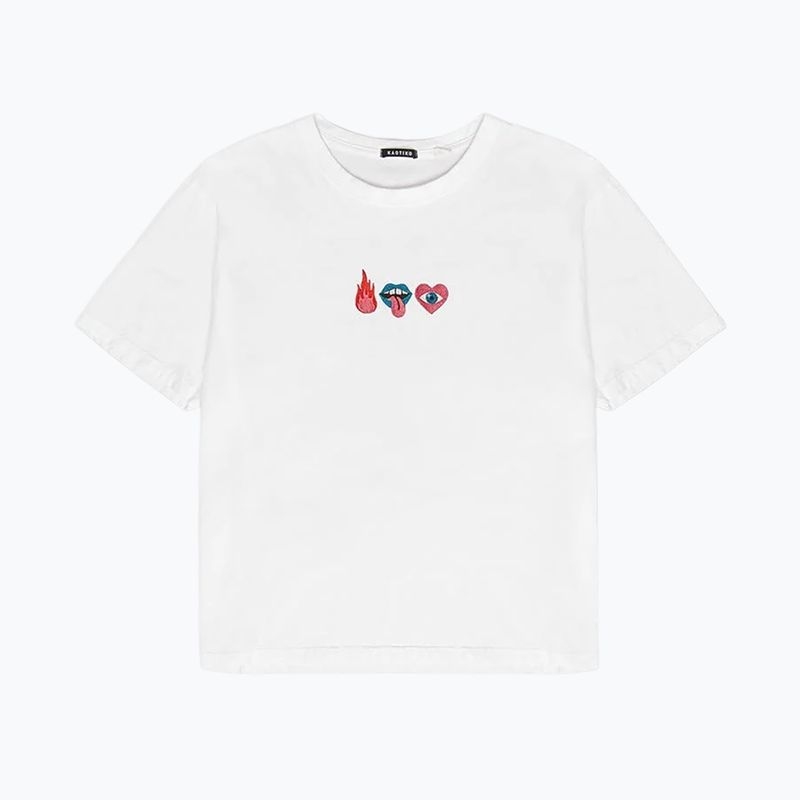 Dámské tričko Kaotiko Washed Mouth white 3