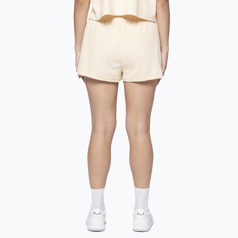 Dámské šortky Kaotiko Towel Stripe yellow/white 2