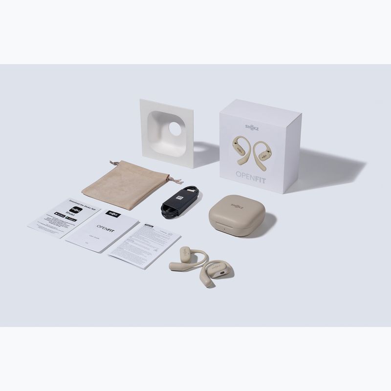 Bezdrátová sluchátka Shokz OpenFit beige 14