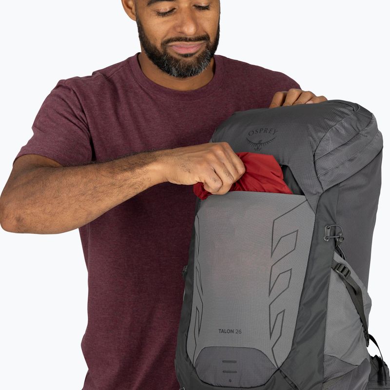 Pánský turistický batoh Osprey Talon 26 l phantom grey/dark charcoal 11