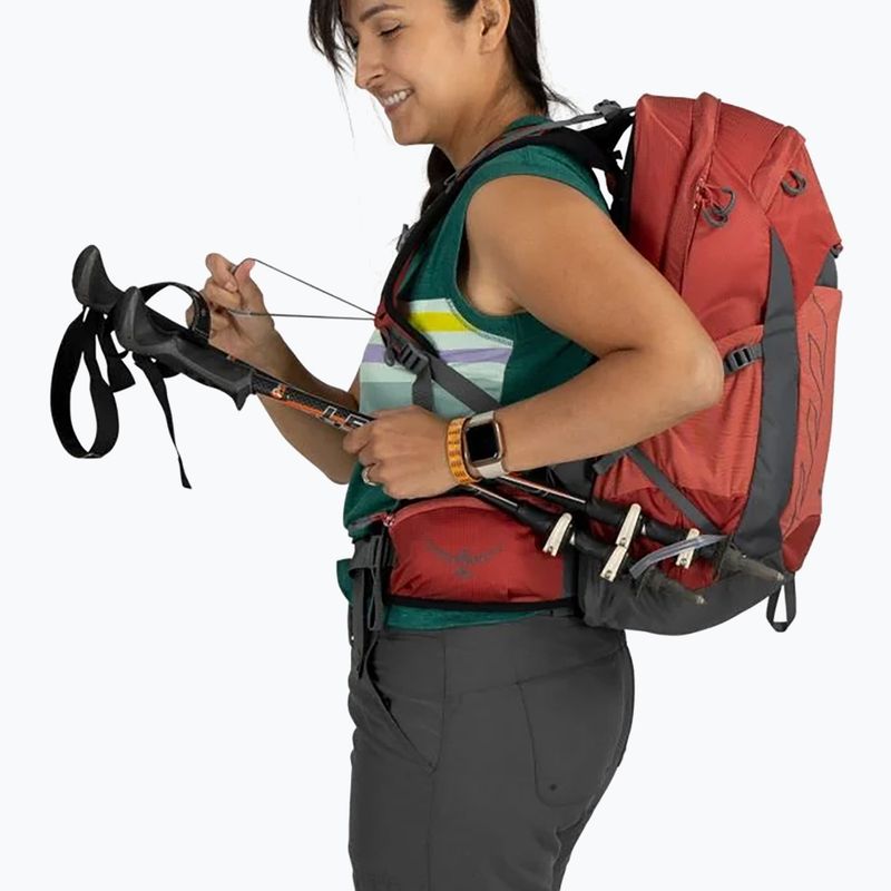 Osprey Tempest 22 l red pampas/coal grey dámský turistický batoh 6
