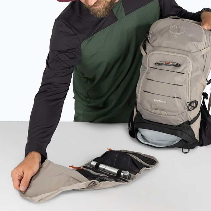 Cyklistický batoh Osprey Raptor 14 + bukłak 2.5 l pediment grey 9