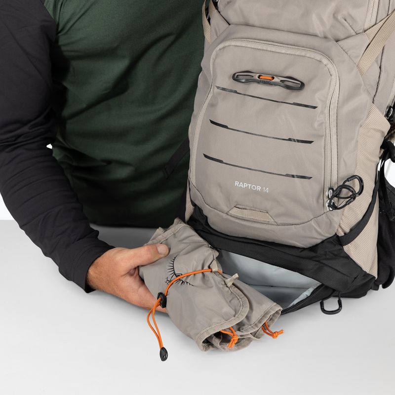 Cyklistický batoh Osprey Raptor 14 + bukłak 2.5 l pediment grey 11