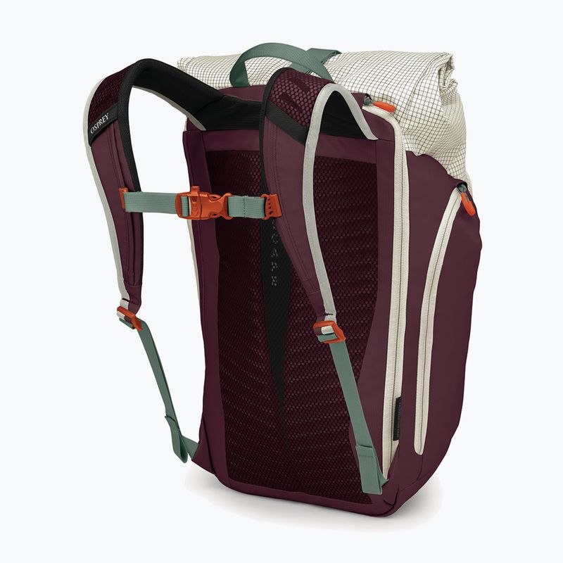 Městský batoh Osprey Transporter Roll Top 30 l mystery white/moody burgundy 3