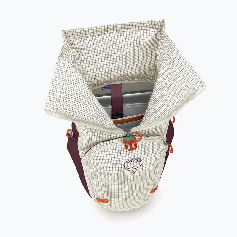 Městský batoh Osprey Transporter Roll Top 30 l mystery white/moody burgundy 4