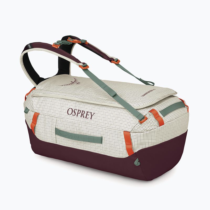 Cestovní taška Osprey Transporter Duffel 40 l mystery white/moody burgundy 2