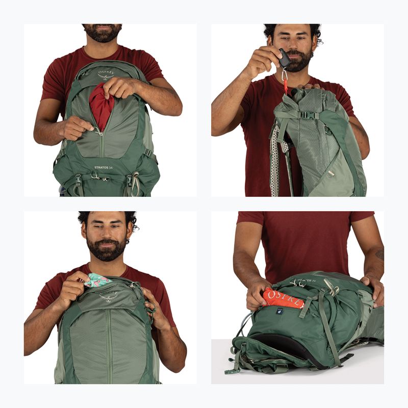 Pánský turistický batoh Osprey Stratos 34 l pine leaf 12
