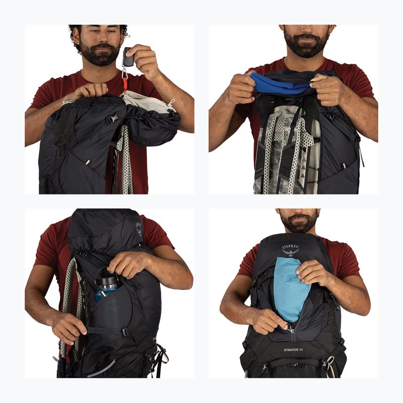 Pánský turistický batoh Osprey Stratos 36 l raven black 14