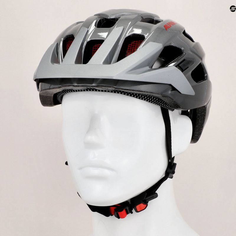 Cyklistická přilba Alpina Anzana darksilver/black/red gloss 10