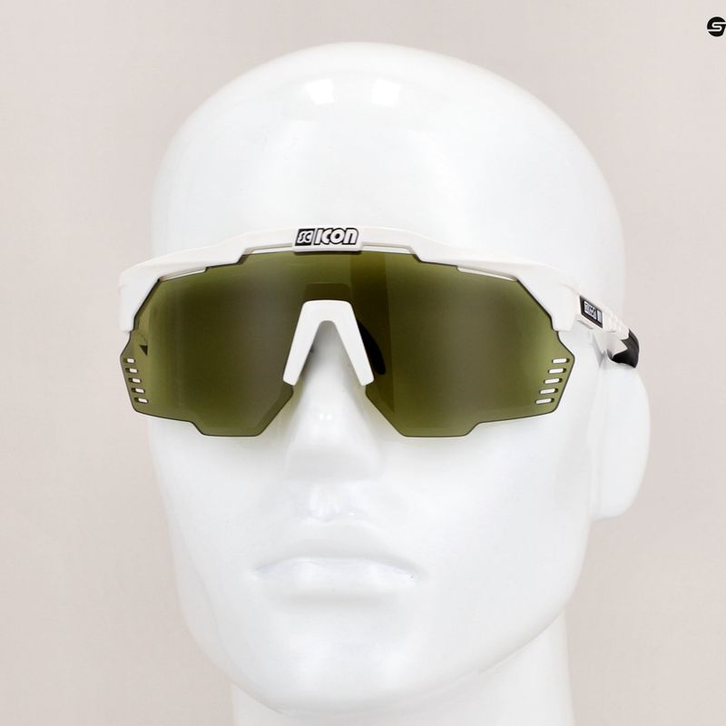 SCICON Aeroshade Kunken white gloss/scnpp green trailové cyklistické brýle EY31150800 8