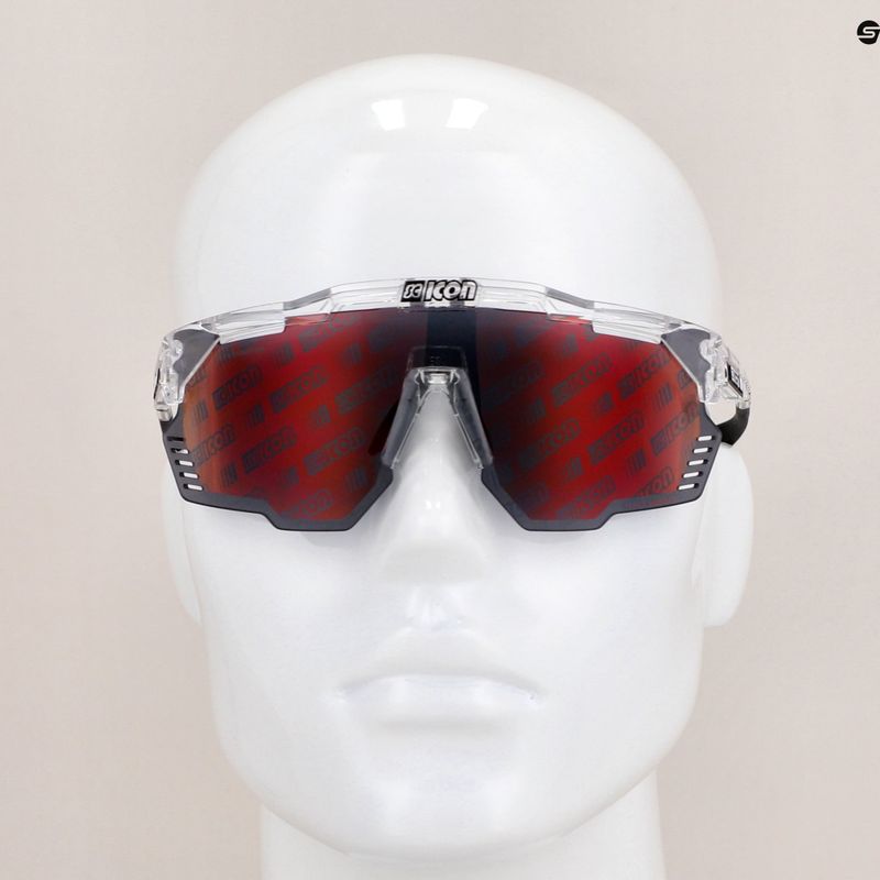 Sluneční brýle SCICON Aeroshade Kunken crystal gloss/scnpp monogram multimirror red 9