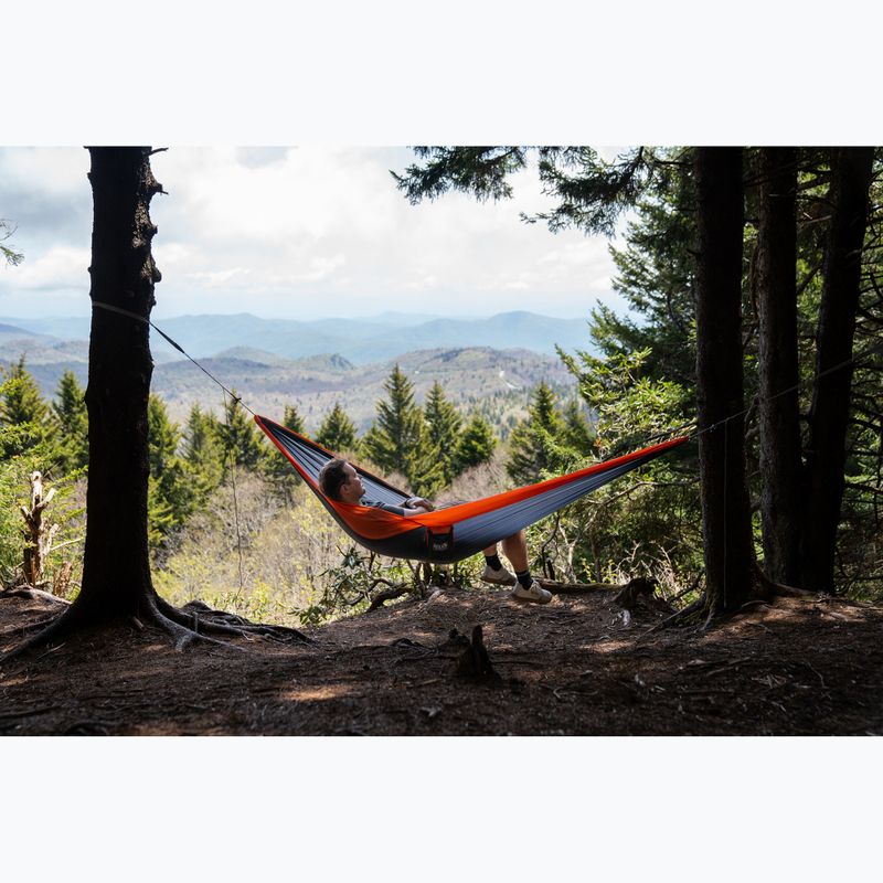 Turistická hamaka ENO SuperSub Ultralight charcoal/orange 8