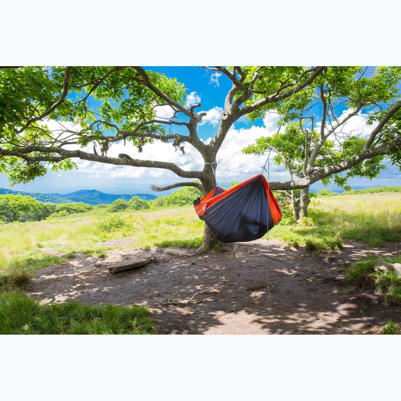 Turistická hamaka ENO SuperSub Ultralight charcoal/orange 10