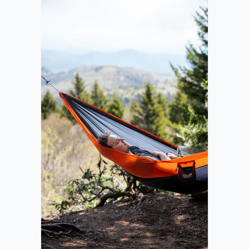 Turistická hamaka ENO SuperSub Ultralight charcoal/orange 12