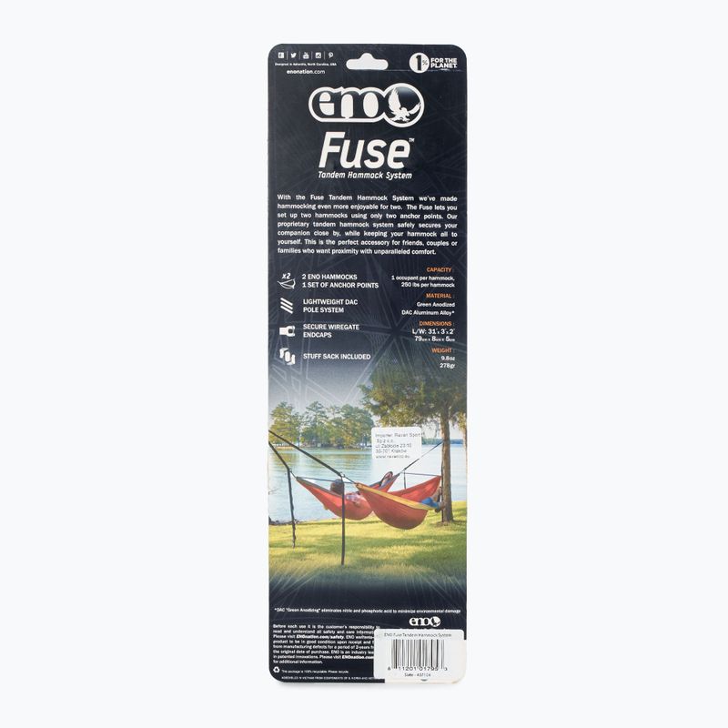 Spojovací upevňovací systém na hamaku ENO Fuse Tandem Hammock System salte 2
