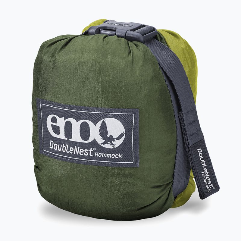 Turistická hamaka ENO DoubleNest olive / melon 4
