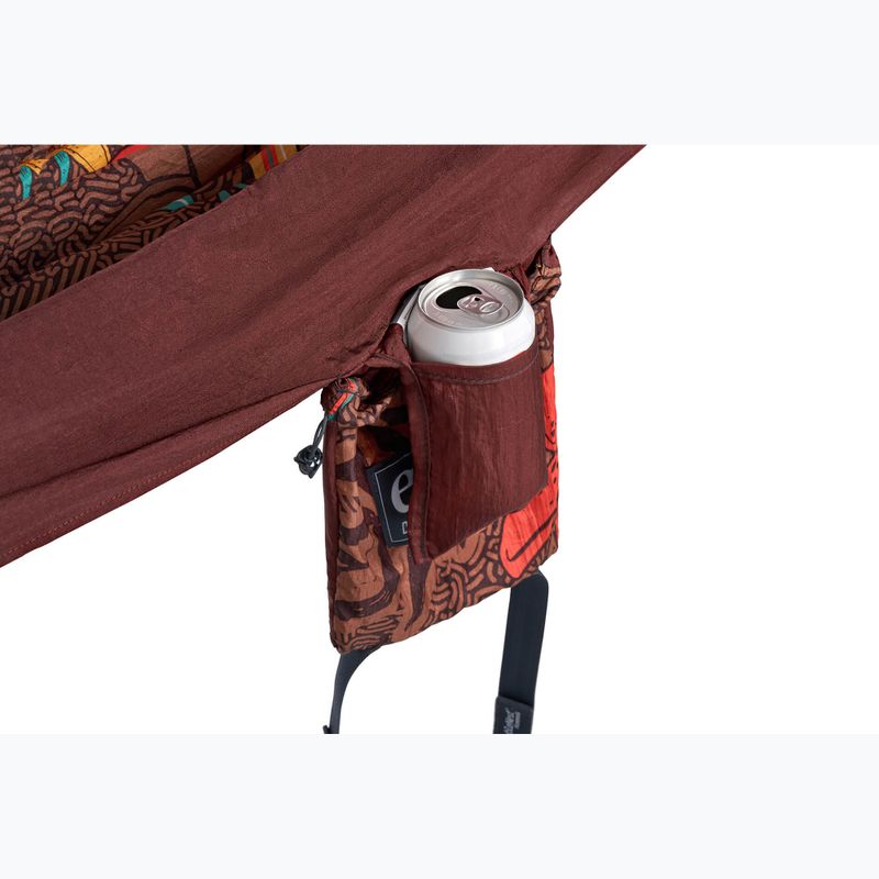 Turistická hamaka  ENO DoubleNest Print tropic/merlot 2