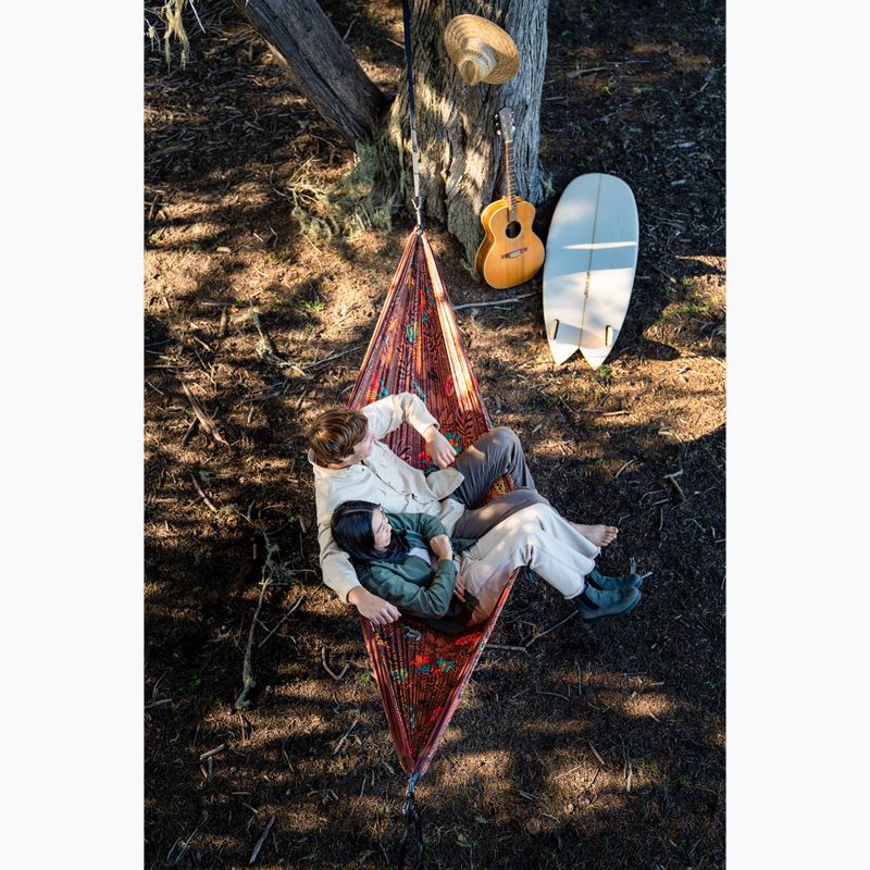 Turistická hamaka  ENO DoubleNest Print tropic/merlot 9