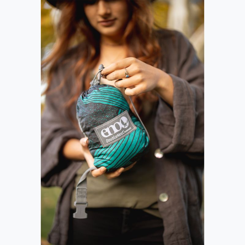 Turistická houpací síť  ENO DoubleNest Print mountains to sea/grey 7