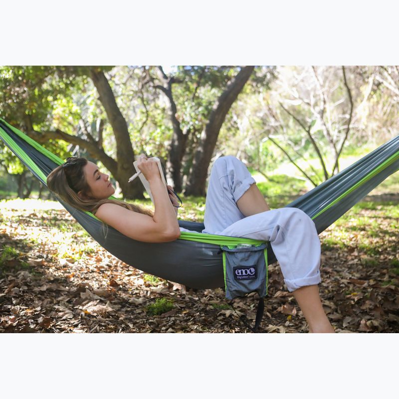 Turistická hamaka ENO SingleNest grey / chartreuse 5