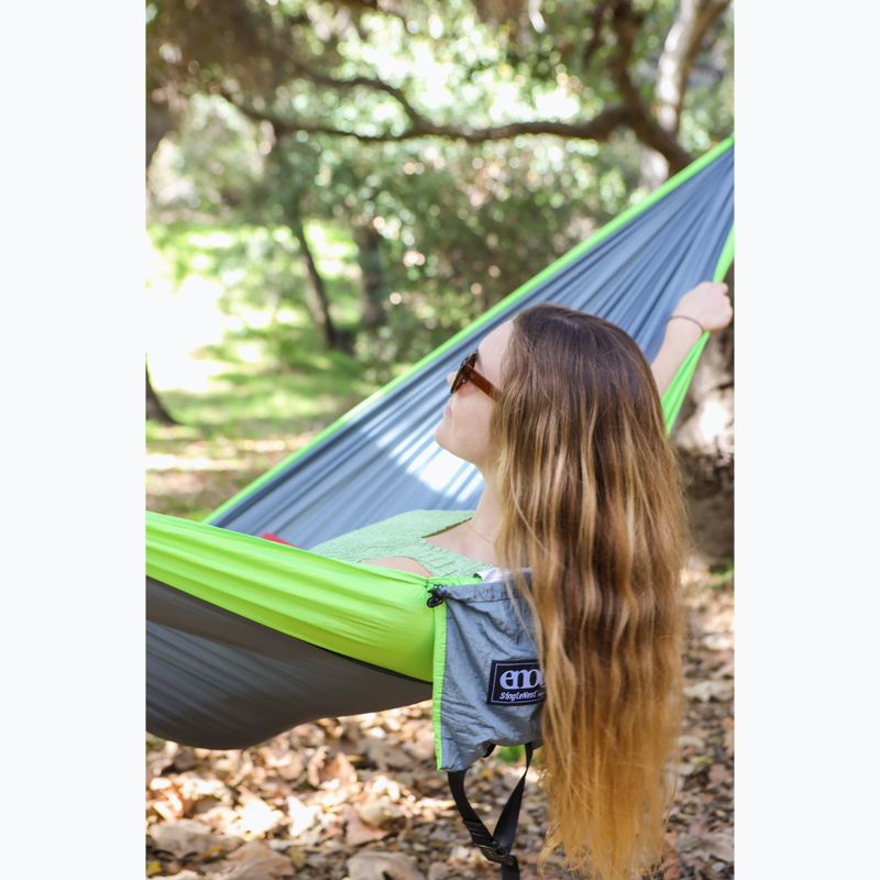 Turistická hamaka ENO SingleNest grey / chartreuse 7