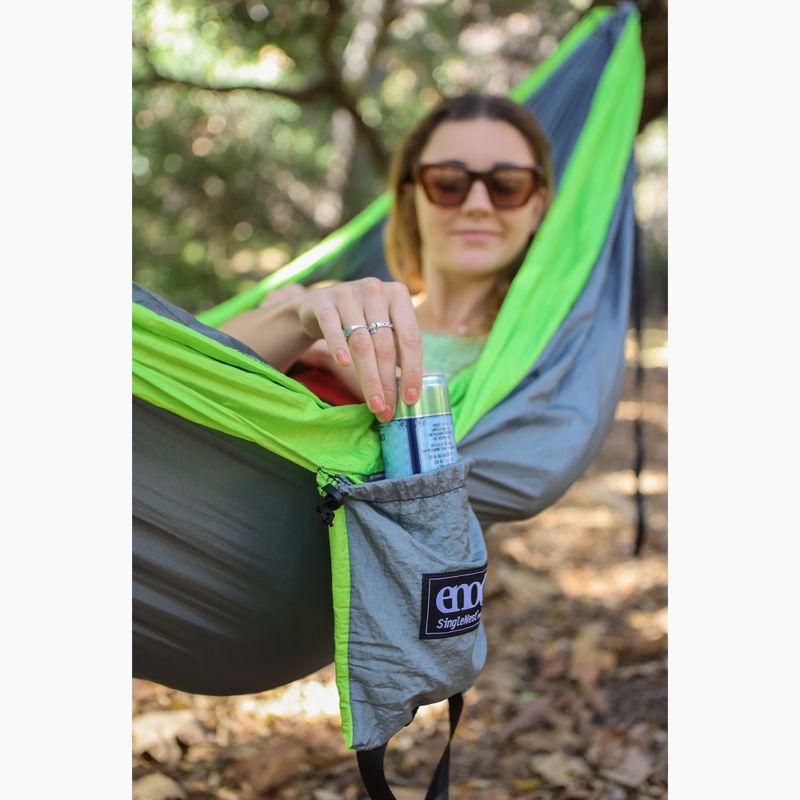 Turistická hamaka ENO SingleNest grey / chartreuse 8