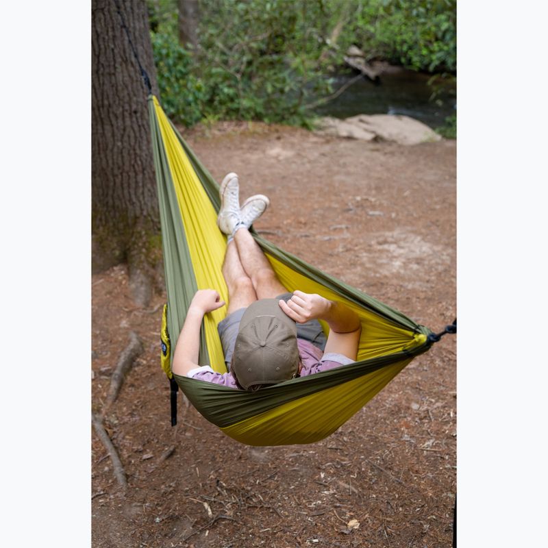Turistická houpací síť  ENO Single Nest melon/olive 3