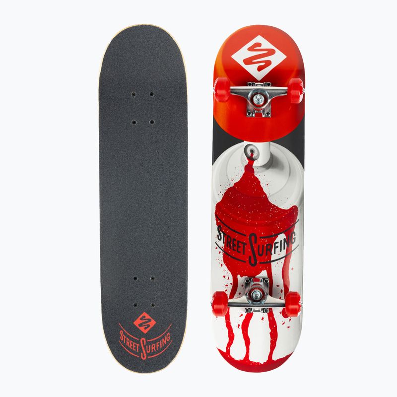 Klasický skateboard StreetSurfing Street Skate 31 red