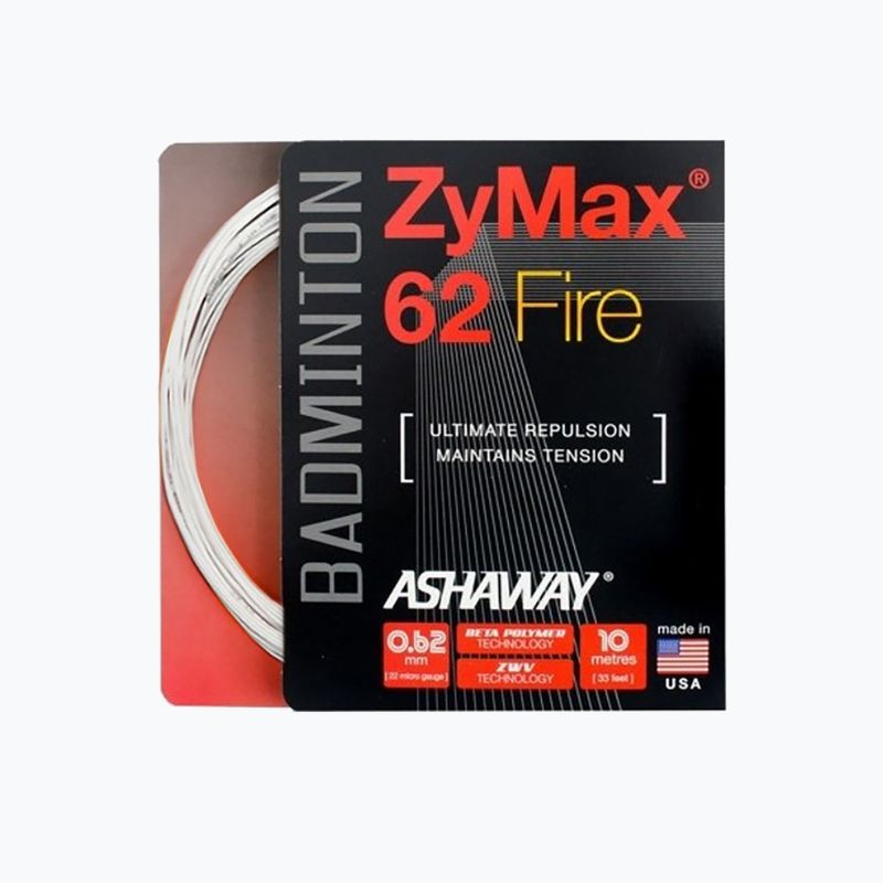 Bedmintonový výplet ASHAWAY ZyMax 62 Fire  - set white