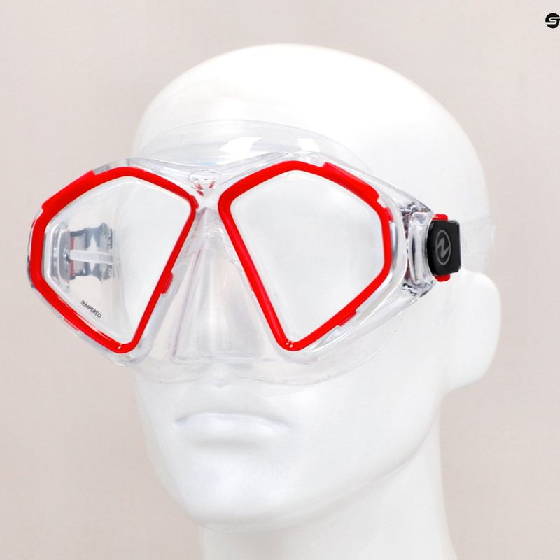 Potápěčská maska Aqualung Hawkeye transparentní/červená MS5570006 8