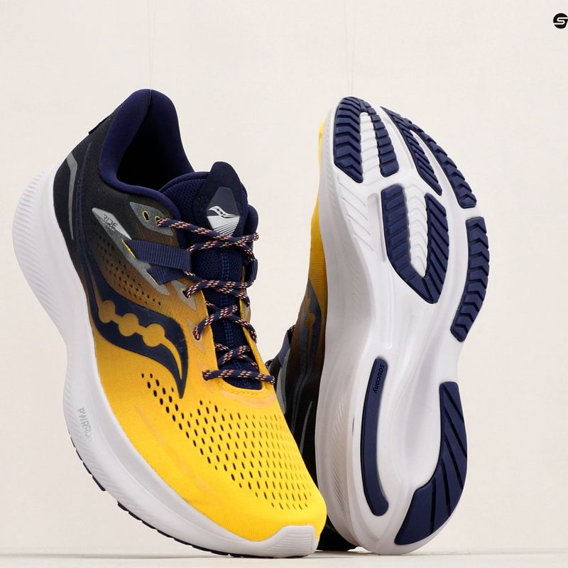 Saucony Ride 15 pánská běžecká obuv navy blue and yellow S20729-65 15