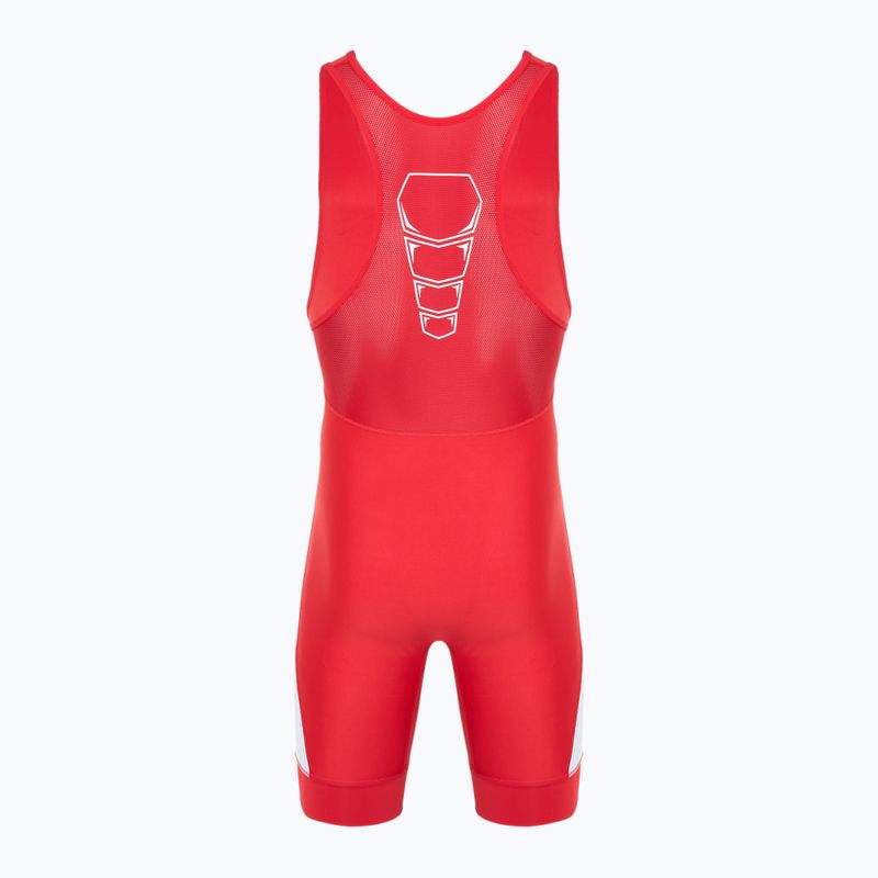 Pánská kombinéza Nike Grappler Elite Singlet scarlet/white 2