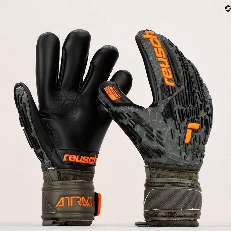 Reusch Attrakt Freegel Gold Finger Support Brankářské rukavice černé 5370030-5555 14