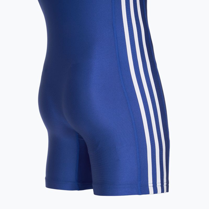 Pánský zápasnický dres Adidas 3 Stripe Singlet royal/white 4