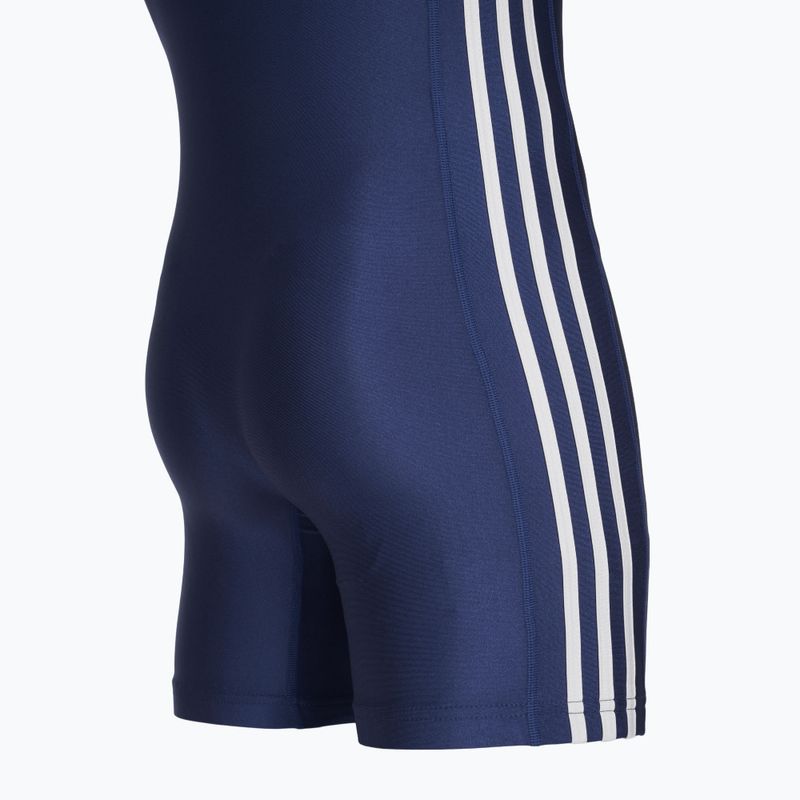 Pánský zápasnický dres Adidas 3 Stripe Singlet navy/white 4