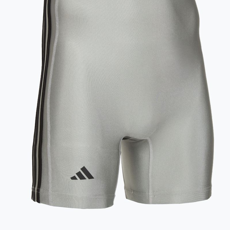 Pánský zápasnický dres Adidas 3 Stripe Singlet grey/black 3