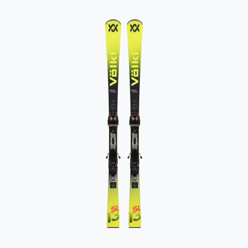 Sjezdové lyže Völkl Racetiger SL + vázání RMotion T 12 black/fluorescent/red
