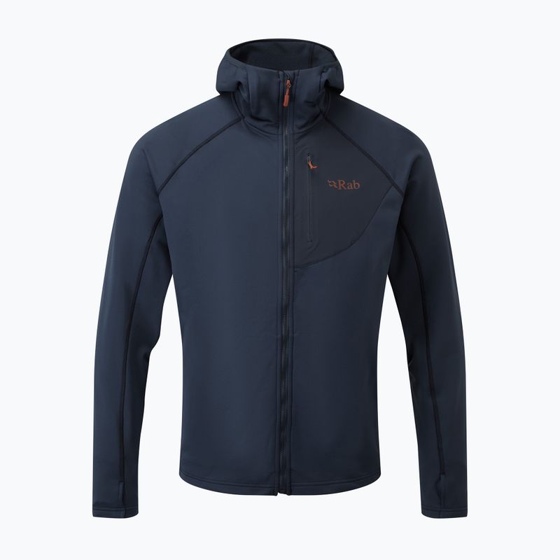 Pánská fleecová mikina Rab Superflux Hoody modrá QFE-89-DI