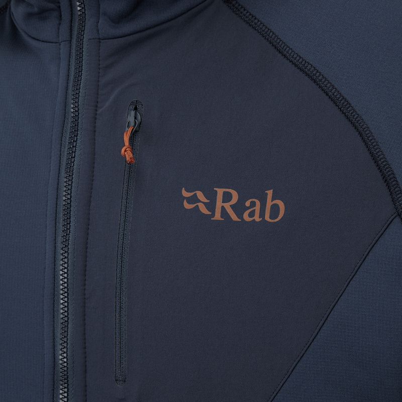 Pánská fleecová mikina Rab Superflux Hoody modrá QFE-89-DI 4