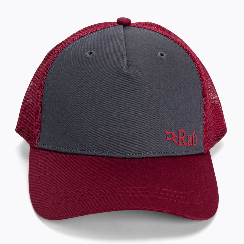 Kšiltovka Rab Trucker Logo červeno-šedá QAB-06 4