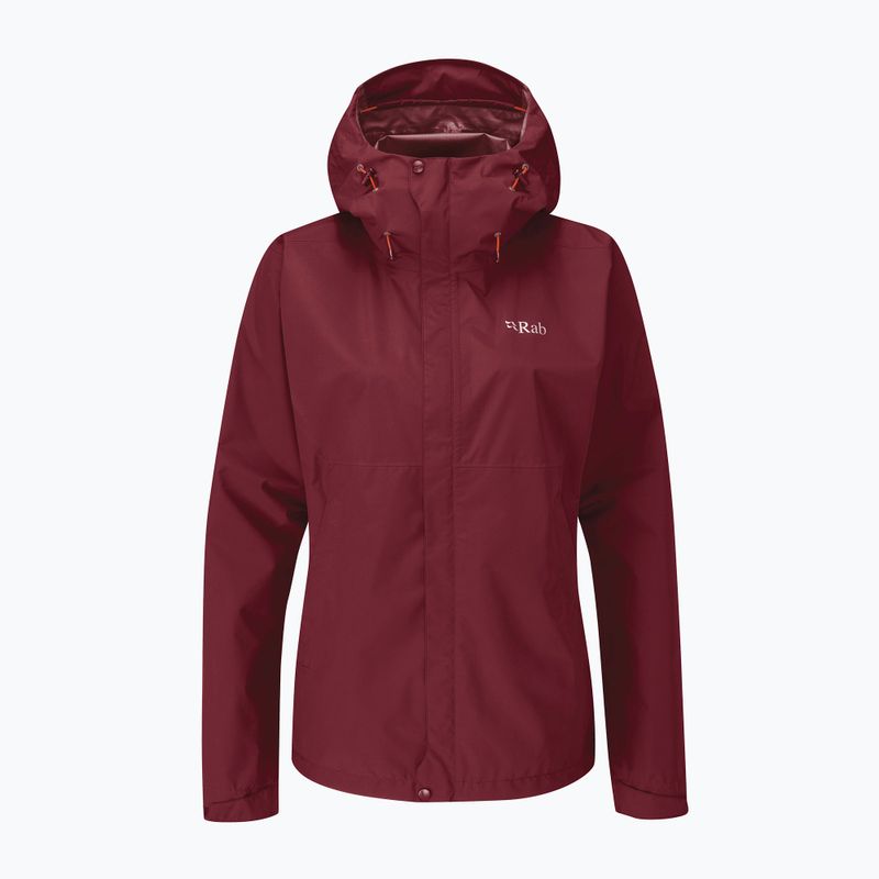 Dámská nepromokavá bunda Rab Downpour Eco bordová QWG-83-HD-08 3