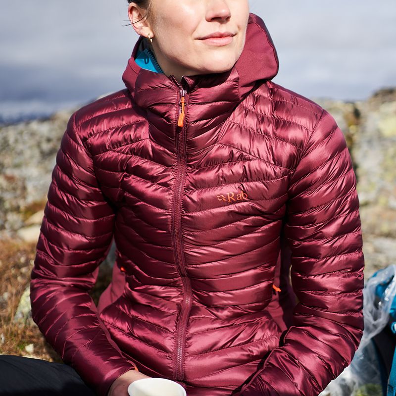 Dámská péřová bunda Rab Cirrus Flex 2.0 Hoody maroon QIO-69 9
