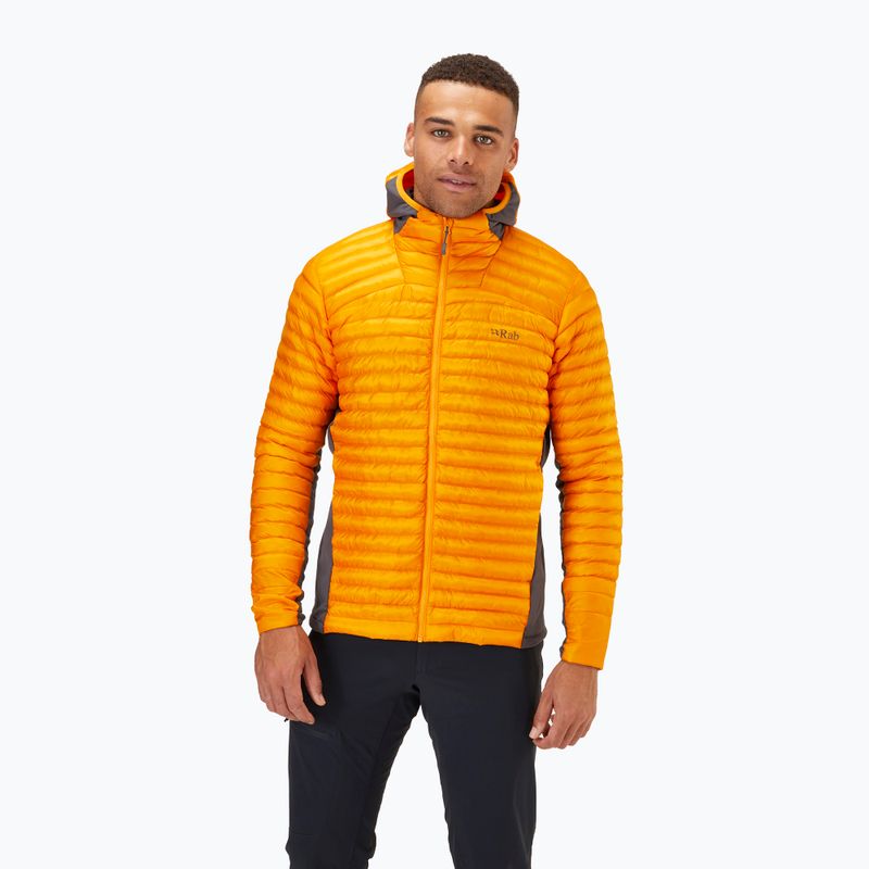 Rab Cirrus Flex 2.0 pánská hybridní bunda oranžová QIO-68-SUN-SML