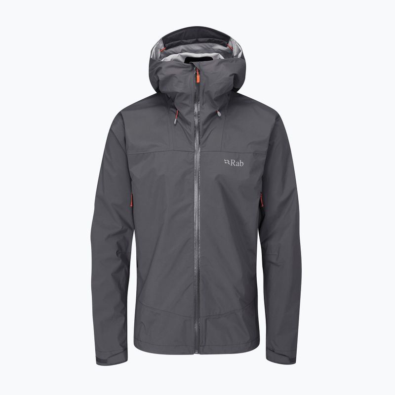 Pánská nepromokavá bunda Rab Downpour Plus 2.0 šedá QWG-78-GRH-SML 2