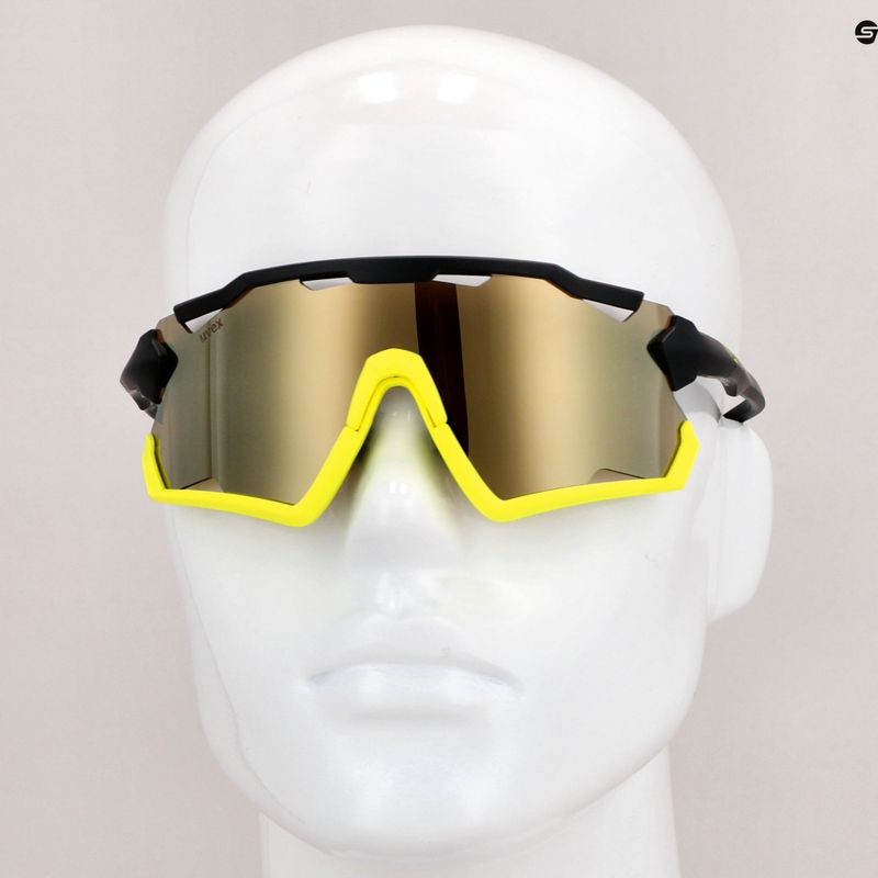 Cyklistické brýle UVEX Sportstyle 228 black yellow mat/mirror yellow 53/2/067/2616 11