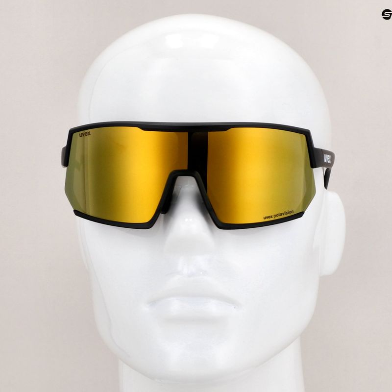 Brýle na kolo UVEX Sportstyle 235 P black mat/mirror yellow 53/3/032/2230 11