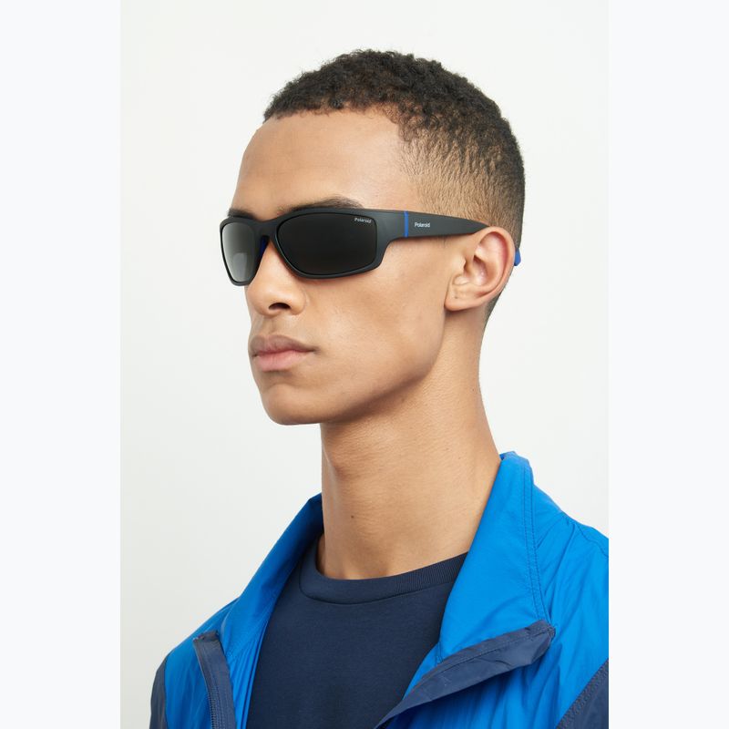 Pánské sluneční brýle Polaroid PLD 2135/S matte black blue/grey polarized 6