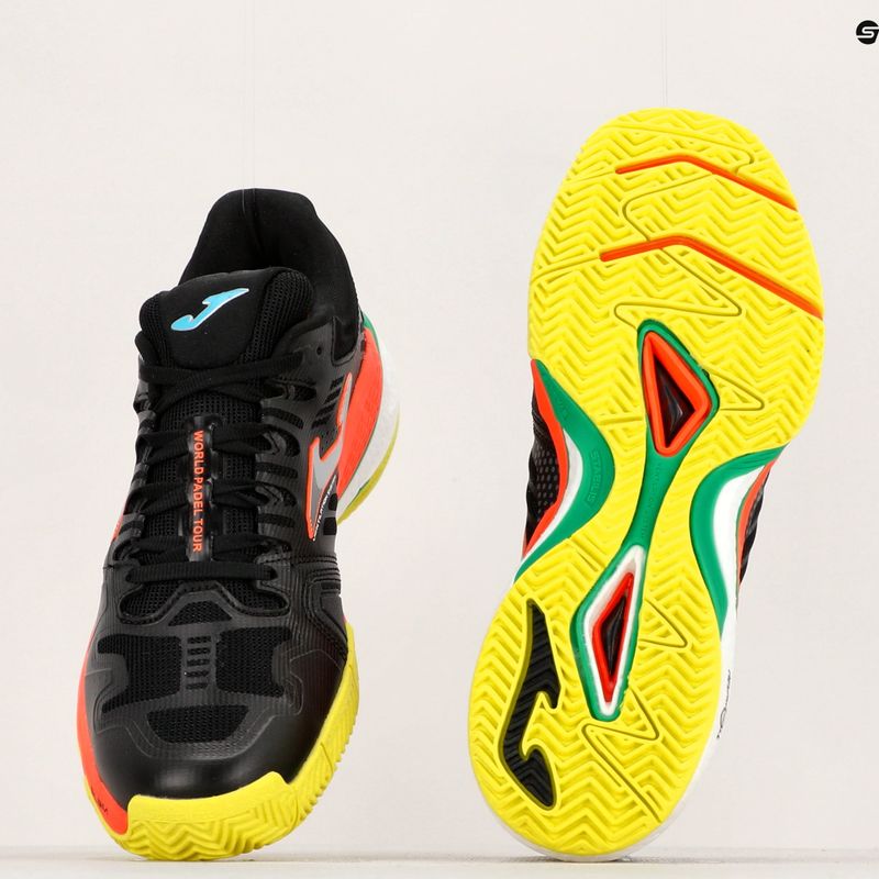 Joma T.Slam 2201 pánská tenisová obuv černo-oranžová TSLAMW2201P 13
