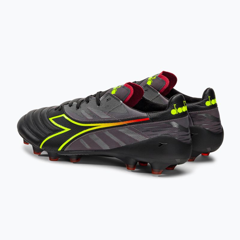 Pánské fotbalové kopačky Diadora Brasil Elite Veloce ITA LPX černo-bordó DD-101.178785-D0136-43 3