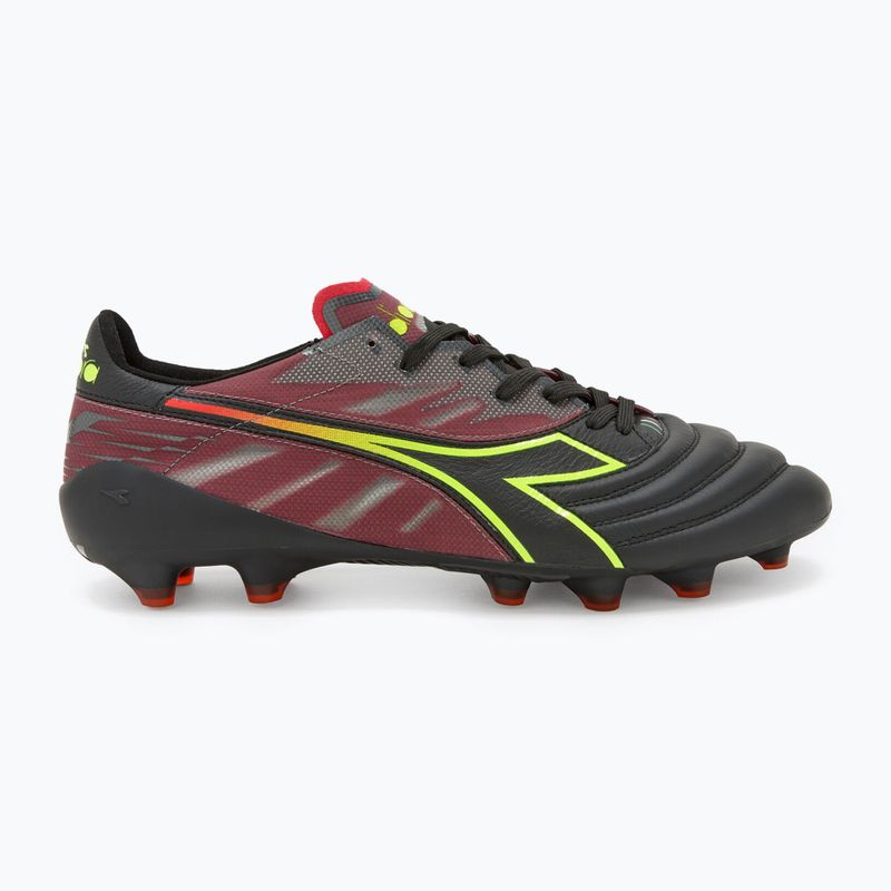 Pánské fotbalové kopačky Diadora Brasil Elite Veloce ITA LPX černo-bordó DD-101.178785-D0136-43 10